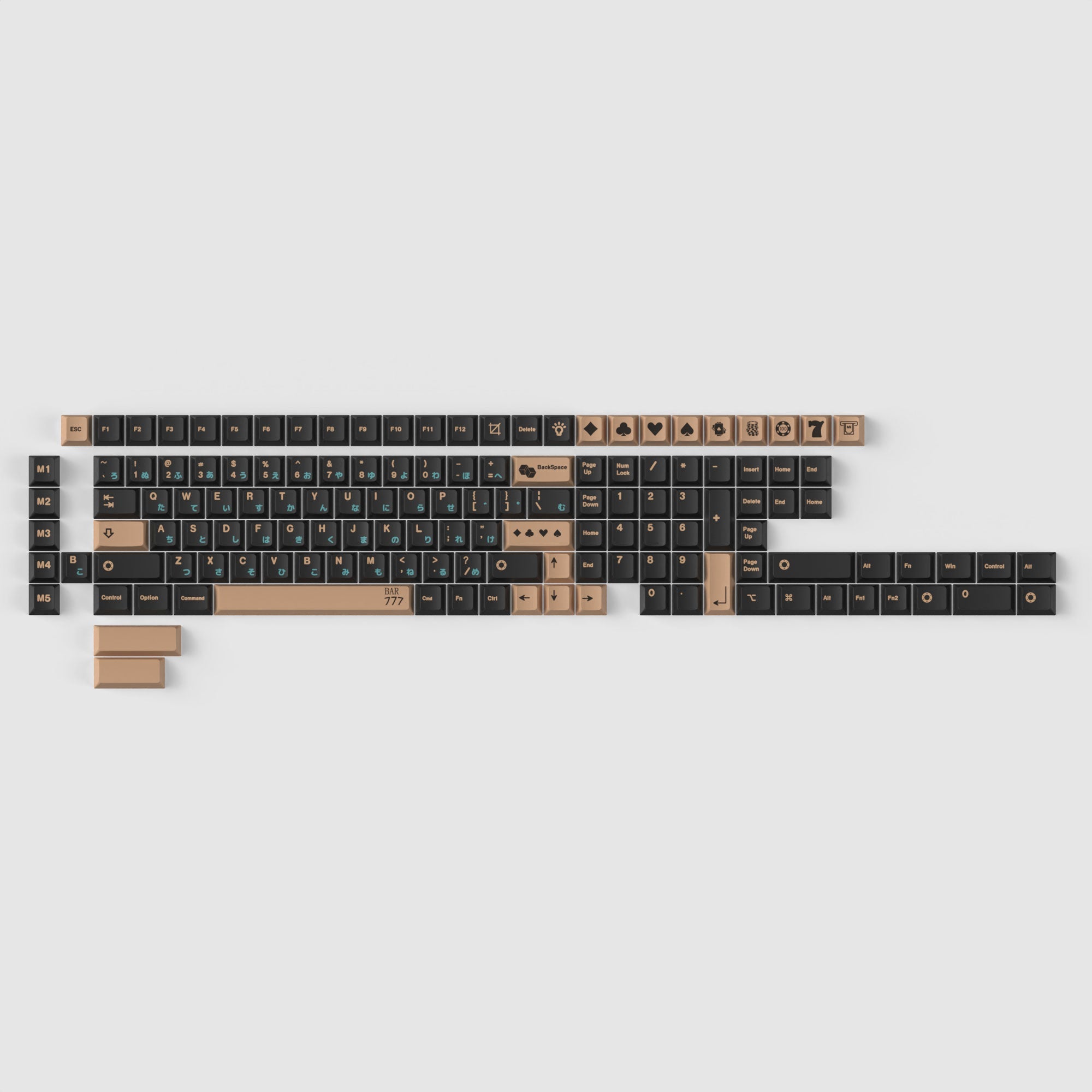 Golden Casino - Cherry Profile Dye-Sub PBT Full Keycap Set – Lemokey