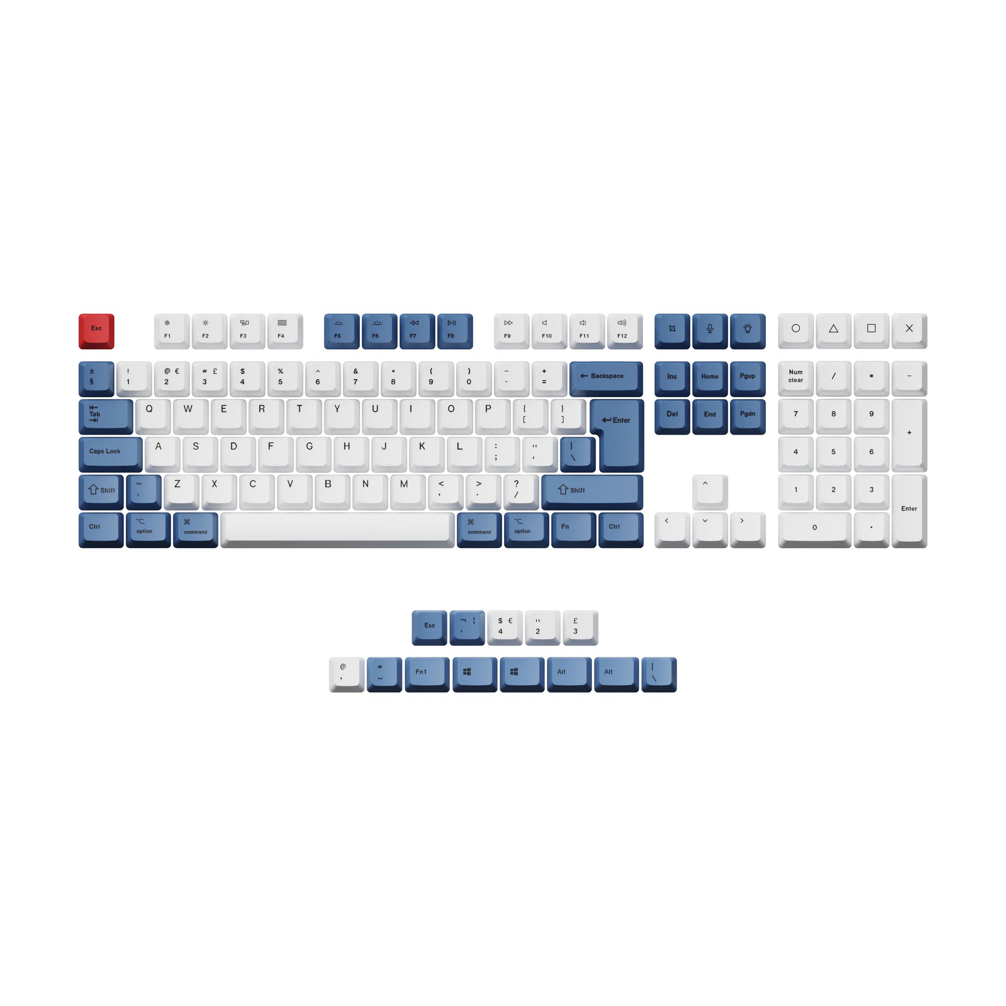 ISO & ANSI L3 OEM Dye-Sub PBT Keycap Set - Blue – Lemokey