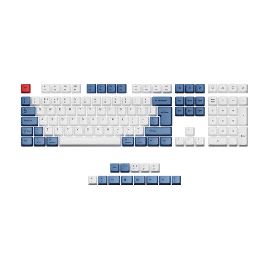 ISO ANSI Layout OEM Dye Sub PBT Keycap Set Blue Color For L3 Keyboard