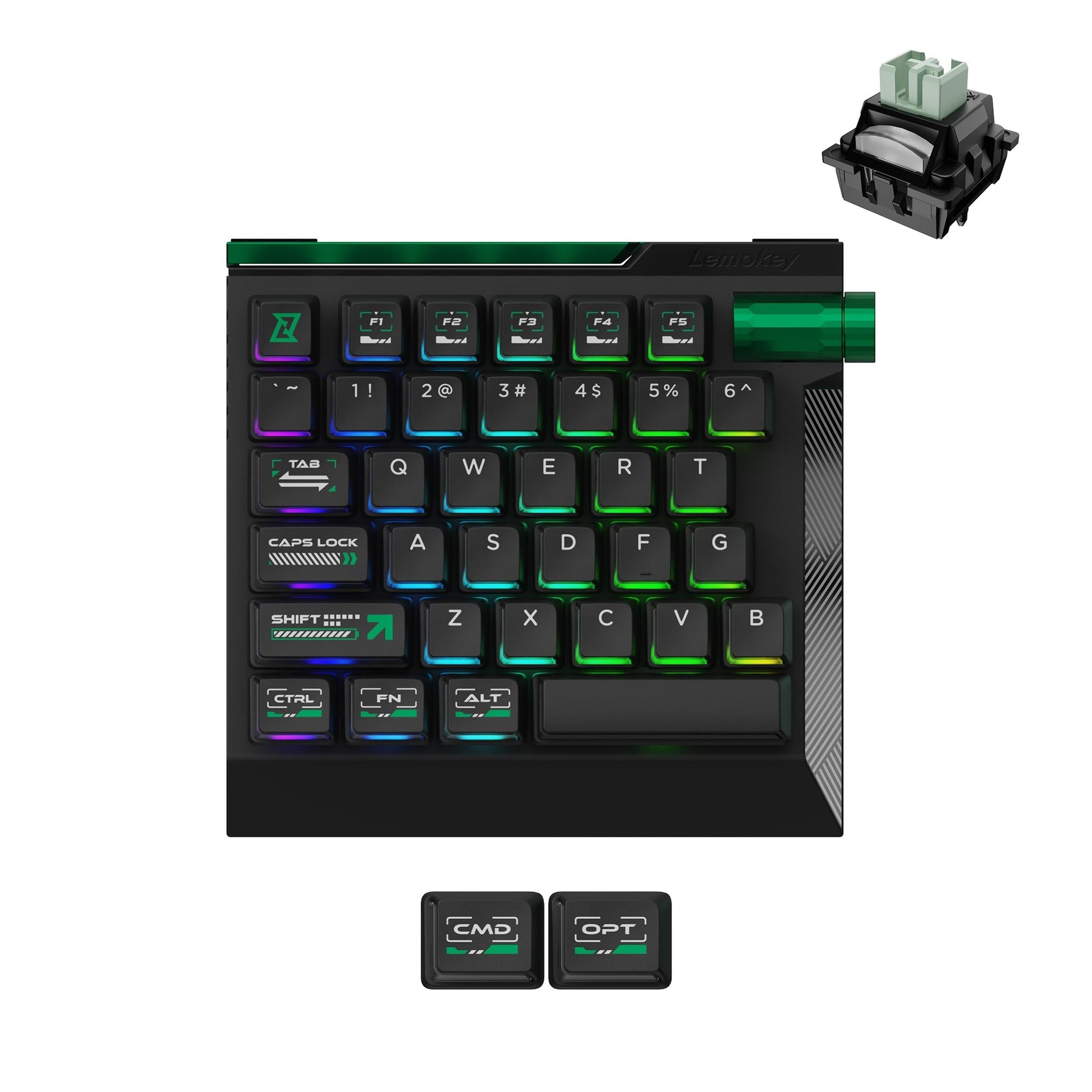 Lemokey L0 HE One Handed Magnetic Switch Gaming Keyboard Lemokey L0 HE One Handed Magnetic Switch Gaming Keyboard