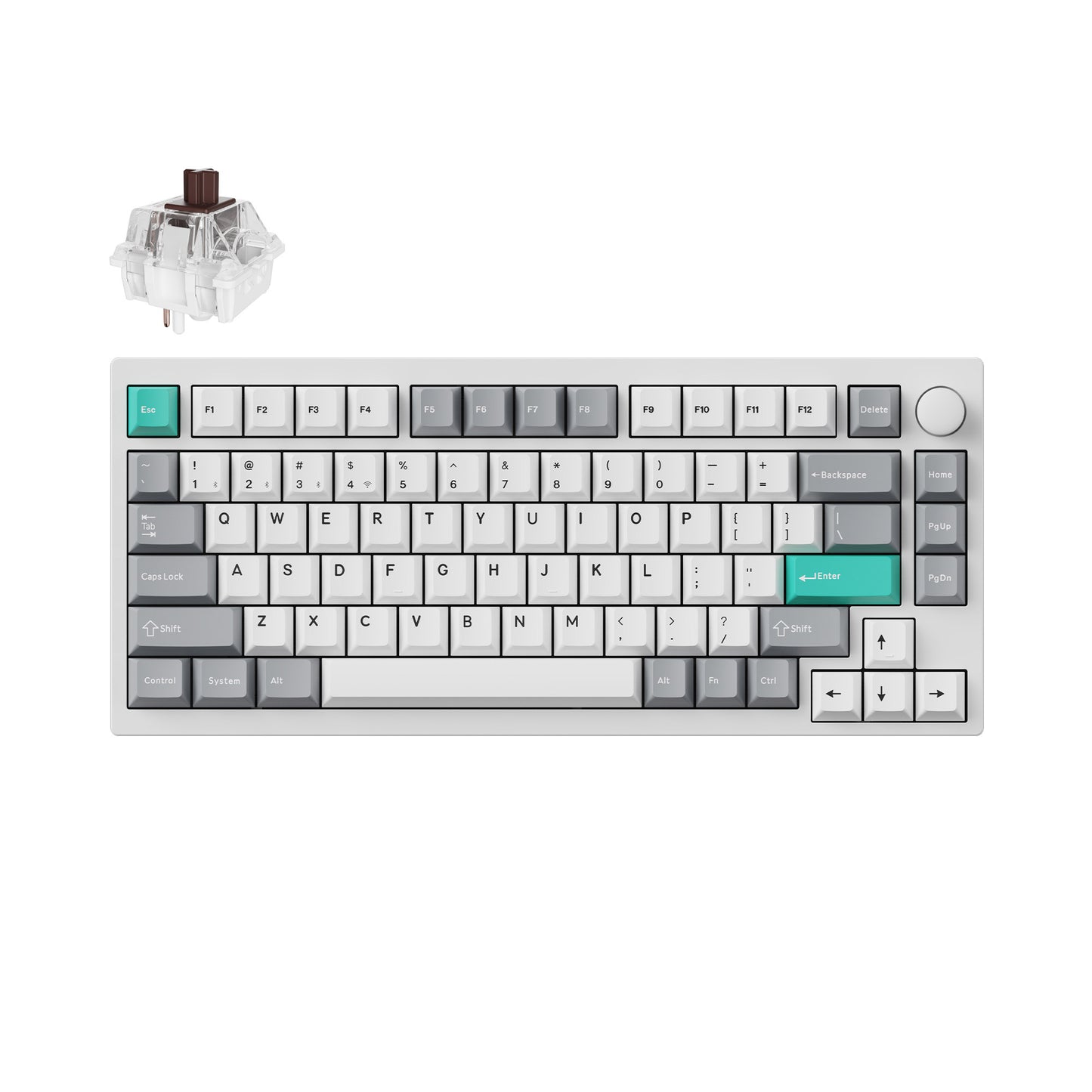 Lemokey-P1-Pro-QMK-VIA-Wireless-Custom-Gaming-Keyboard-75-percent-Layout-Aluminum-White-Fully-Assembled-for-Windows-Mac-Linux-Keychron-Super-Brown