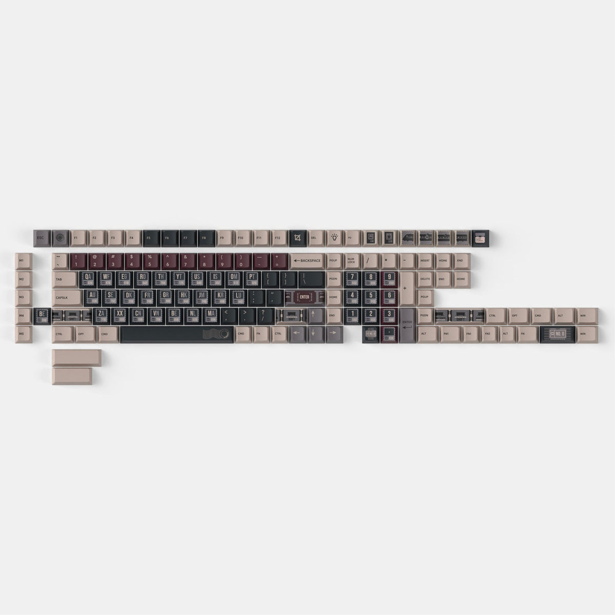 Vintage Stamp - Cherry Profile Dye-Sub PBT Full Keycap Set – Lemokey