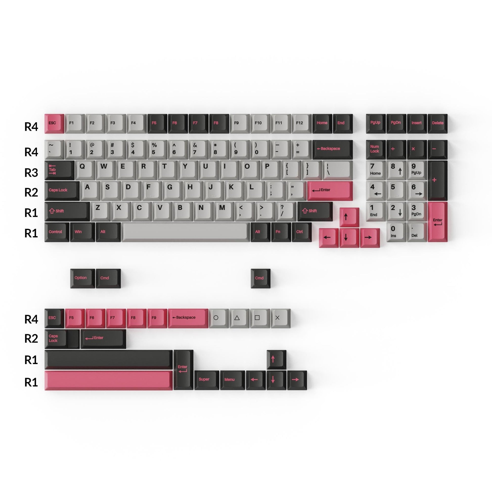 Cherry Profile Double - Shot PBT Full Set Keycaps - Dolch Pink – Lemokey