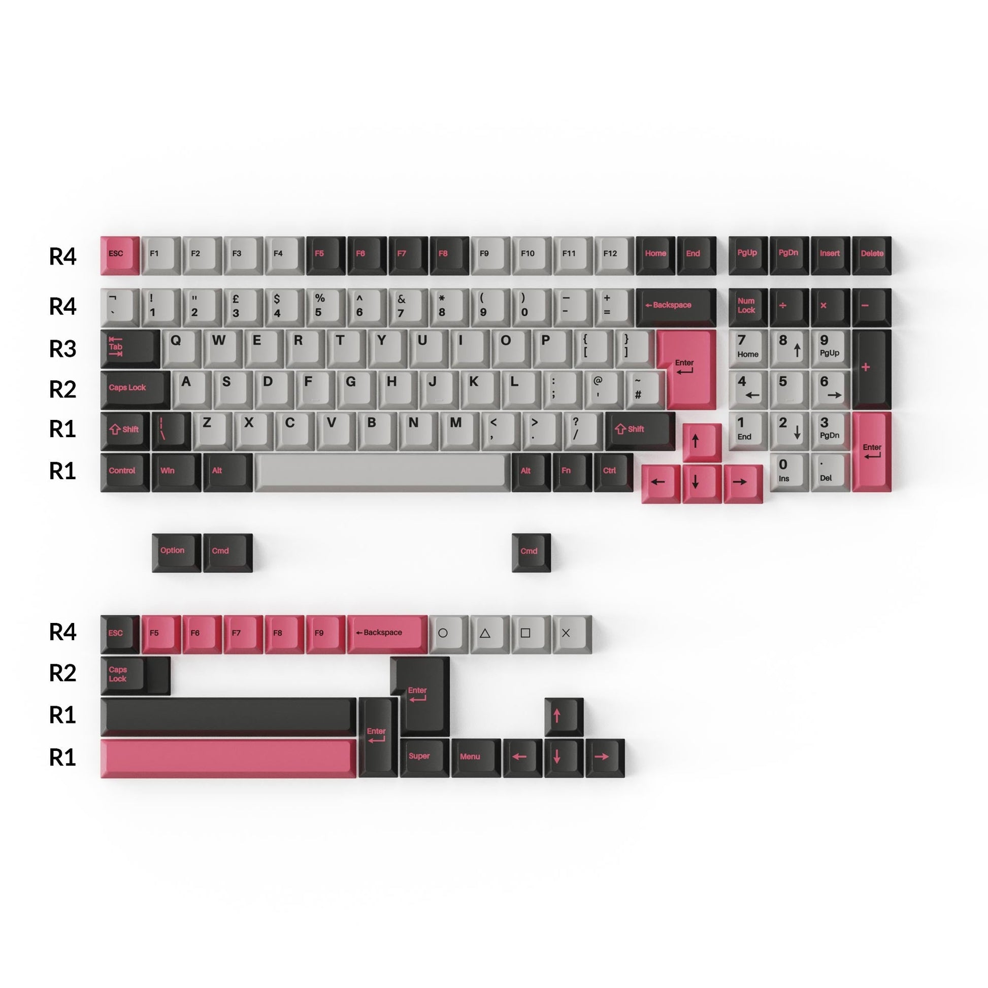 Cherry Profile Double - Shot PBT Full Set Keycaps - Dolch Pink – Lemokey