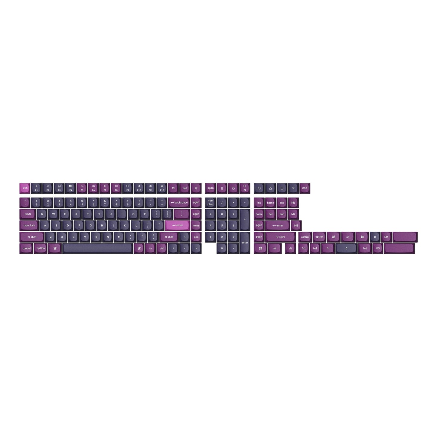 Double Shot OSA PBT Keycap Full Keycap Set - Purple
