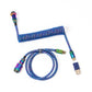 Keychron Premium Coiled Aviator Type-C Cable Blue