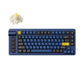 Lemokey L1 QMK VIA Wireless Custom Gaming Keyboard 75% Layout Aluminum Navy Blue Fully Assembled for Windows Mac Linux Gateron Jupiter Banana